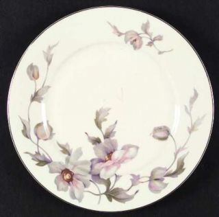 Thun Thu4 (Cream Background) Dinner Plate, Fine China Dinnerware   Pastel Flower