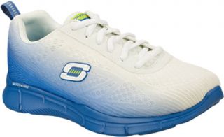 Womens Skechers Equalizer Oasis   White/Blue Casual Shoes