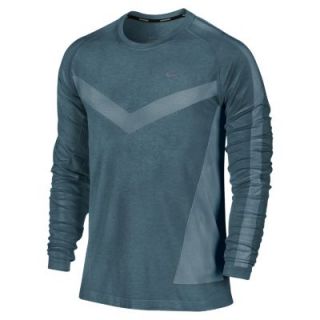 Nike Dri FIT Knit Long Sleeve Mens Running Shirt   Night Factor