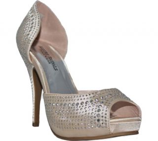 Womens Allure Bridals Waverly   Nude Satin Ornamented Shoes