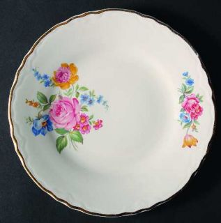 SCIO Sc2 Salad Plate, Fine China Dinnerware   Ranson Shape, Flowers On Side Only