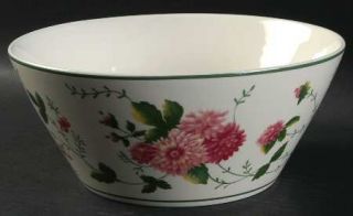 Waverly Roseberry 8 Salad Serving Bowl, Fine China Dinnerware   Pink Flowers,Gr