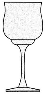 Tiffin Franciscan Evening Rose (Stem #17709) Water Goblet   Stem #17709