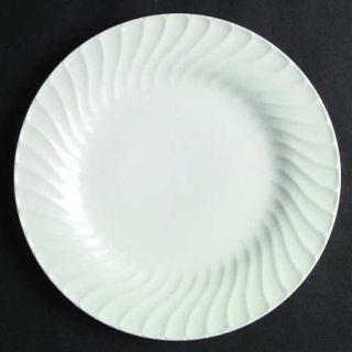 Lynns China Imperial Dinner Plate, Fine China Dinnerware   Paradise, All White,