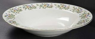 Farberware Ashbury Large Rim Soup Bowl, Fine China Dinnerware   Floral & Fruit R