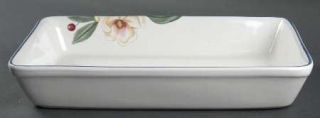 Citation Savannah Grove Rectangular Baker, Fine China Dinnerware   White Magnoli