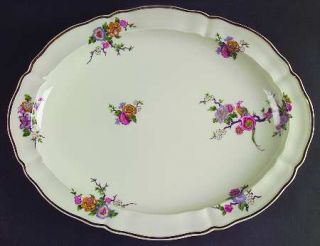 Bernardaud Bengali (Cream, Regence) 15 Oval Serving Platter, Fine China Dinnerw
