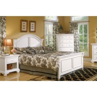 American Woodcrafters Cottage Traditions Panel Bed   Eggshell White   AWR954