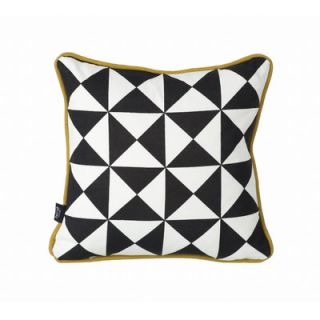 ferm LIVING Little Geometry Organic Cotton Cushion 730 Color Black and Blue