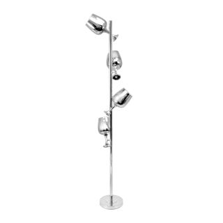 Lumisource Vino Accent Floor Lamp (Chrome SilverSetting IndoorFixture finish Metallic chromeSwitch Foot pedal switchDimensions 11 inches deep x 70 inches highRequires four (4) 40 watt light bulbs or CFL equivalent (not included)Assembly required )