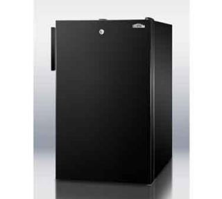 Summit Refrigeration 20 in Undercounter Refrigerator w/ 1 Section & Auto Defrost, Black, 4.1 cu ft, ADA