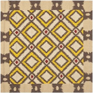 Safavieh Four Seasons Stain Resistant Hand hooked Beige Rug (6 Square)