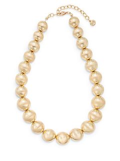 Beaded Choker Necklace   Gold