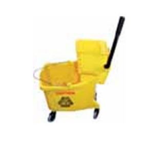 Winco Mop Bucket with Wringer, 36 quart, Yellow