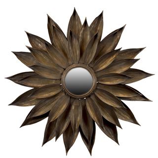 Urban Trends Collection Metal Wall Decor Mirror (MetalFinish WeatheredDimensions 34 inches high x 34 inches wide x 2.5 inches deep)