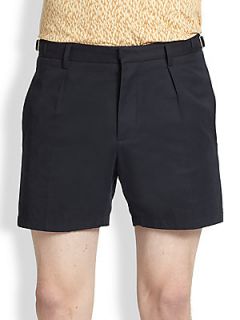 A.P.C. Cotton Buckle Shorts   Navy