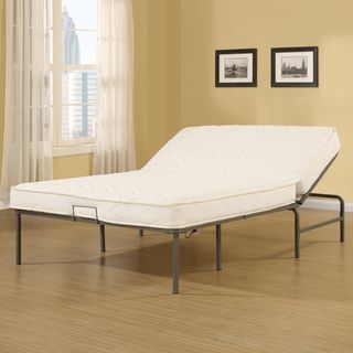 Comfort Living Foam Top Queen Hinged Adjustable Platform Mattress (QueenConstruction Specially designed hinged mattress featuring foam top pocketed coil and sinuous spring baseSupport 1 inch foam and 936 pocketed coil springsMaterials Foam, PolyesterMa