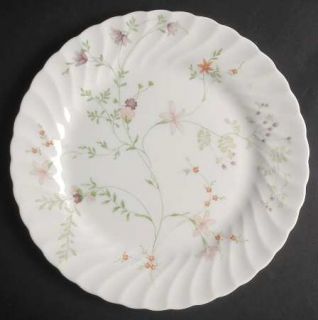 Wedgwood Campion Luncheon Plate, Fine China Dinnerware   Bone, Floral, Swirled,