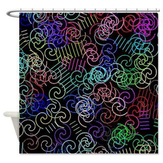  Spirals and Lines Shower Curtain  Use code FREECART at Checkout