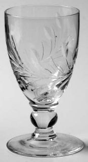 Royal Brierley Rbr15 Wine Glass   Cut Leaves With Dots,Short Stem