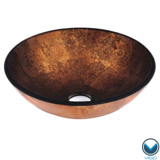 Vigo Russet Glass Vessel Bathroom Sink