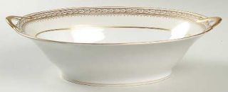 Noritake Chanfaire 10 Oval Vegetable Bowl, Fine China Dinnerware   No #,Gold De