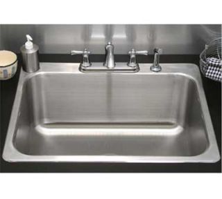 Advance Tabco Residential Drop In Sink   (1) 20x16x10 Bowl, 18 ga 304 Stainless
