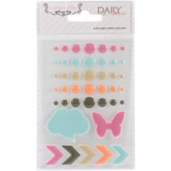 Daily Stories Self adhesive Enamel Dots and Shapes 42/pkg