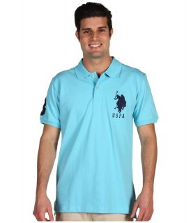 U.S. Polo Assn Big Pony Polo Mens Short Sleeve Knit (Blue)