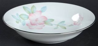 Noritake Enchantment Coupe Soup Bowl, Fine China Dinnerware   Pink/White Flowers