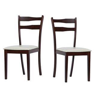 Warehouse Of Tiffany Callan Light Cappucino Dining Chairs (set Of Eight) (ChalkSeat height 18 inchesChair dimension 34.5 inches high x 17 inches wide x 17 inches depthAssembly required )