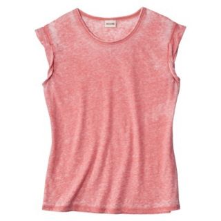 Mossimo Supply Co. Juniors Burnout Tee   Bright Coral XS(1)