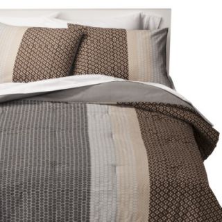 Room Essentials MicroGeo Colorblock Comforter Set   King
