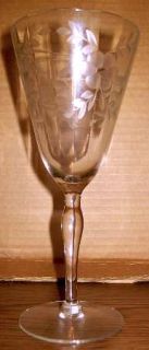 Standard Glass Blanche Water Goblet   Clear,Cut #9,No Trim