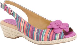 Womens Softspots Achelle   Striped Multi Canvas Ornamented Shoes