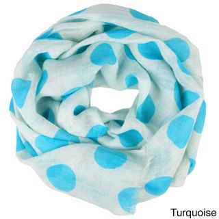 Womens Polka Dot Linen Scarf (Pink, turquoise, lemonMaterials 100 percent linenWeight Under 1 poundDimensions 18 inches long x 78 inches highCare instructions Dry clean only )