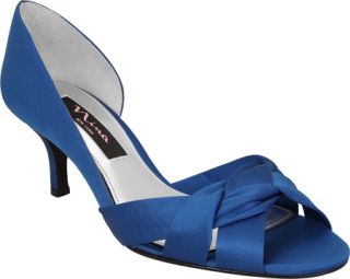 Womens Nina Crista   Azul Luster Satin Mid Heel Shoes