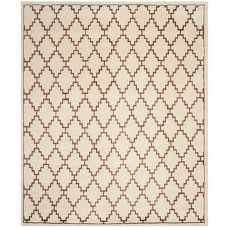 Safavieh Hand knotted Mosaic Ivory/ Brown Wool/ Viscose Rug (9 X 12)