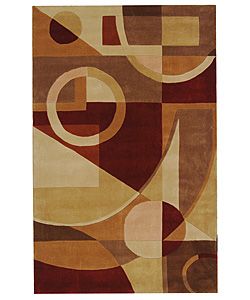 Handmade Rodeo Drive Deco Beige/ Multi N.Z. Wool Rug (6 X 9) (BeigePattern GeometricMeasures 0.625 inch thickTip We recommend the use of a non skid pad to keep the rug in place on smooth surfaces.All rug sizes are approximate. Due to the difference of m