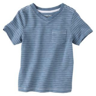Cherokee Infant Toddler Boys Short Sleeve Striped Tee   Blue 3T