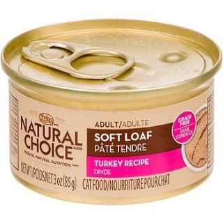 Nutro Natural Choice Soft Loaf Turkey Recipe Canned Adult Cat Food, Case of 24