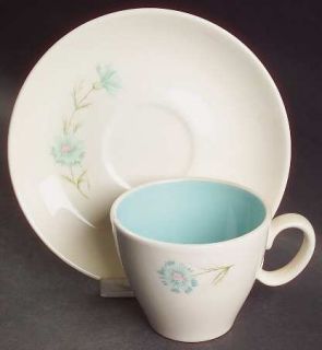 Taylor, Smith & T (TS&T) Boutonniere Flat Cup & Saucer Set, Fine China Dinnerwar