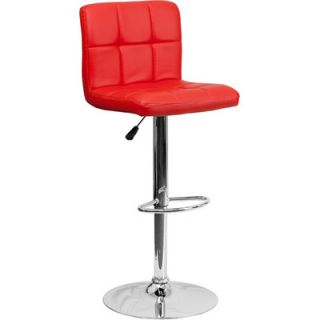 FlashFurniture Contemporary Quilted Vinyl Adjustable Height Bar Stool DS 810 