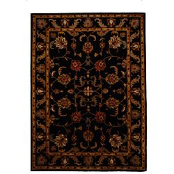 Hand tufted Tempest Black/gold Area Rug (8 X 11)