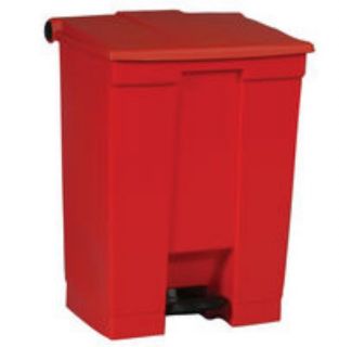Rubbermaid 18 gal Step On Container   Red