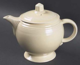 Homer Laughlin  Fiesta Old Ivory (Cream) Teapot & Lid, Fine China Dinnerware   C