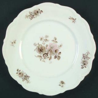 Winterling   Bavaria Dawn Rose (Gold Trim) Dinner Plate, Fine China Dinnerware  