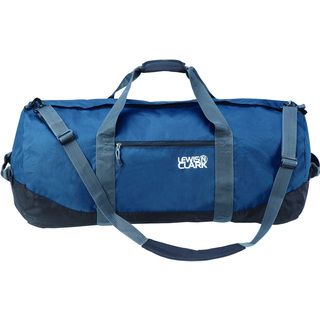 Lewis N. Clark Uncharted 30 inch Duffel (BlueOuter zippered and side stash pocket Inner zippered essentials pocket Heavy duty nylon zipper Adjustable, padded detachable shoulder strap Padded side grab handles Lash loops30 inches wide x 14 inches deep )