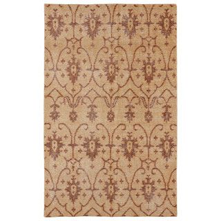 Hand knotted Vintage Replica Paprika Wool Rug (40 X 60)