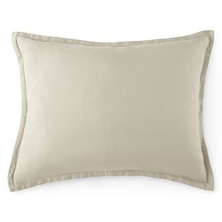 JCP Home Collection jcp home Cotton Classics Reversible Pillow Sham, Khaki/taupe